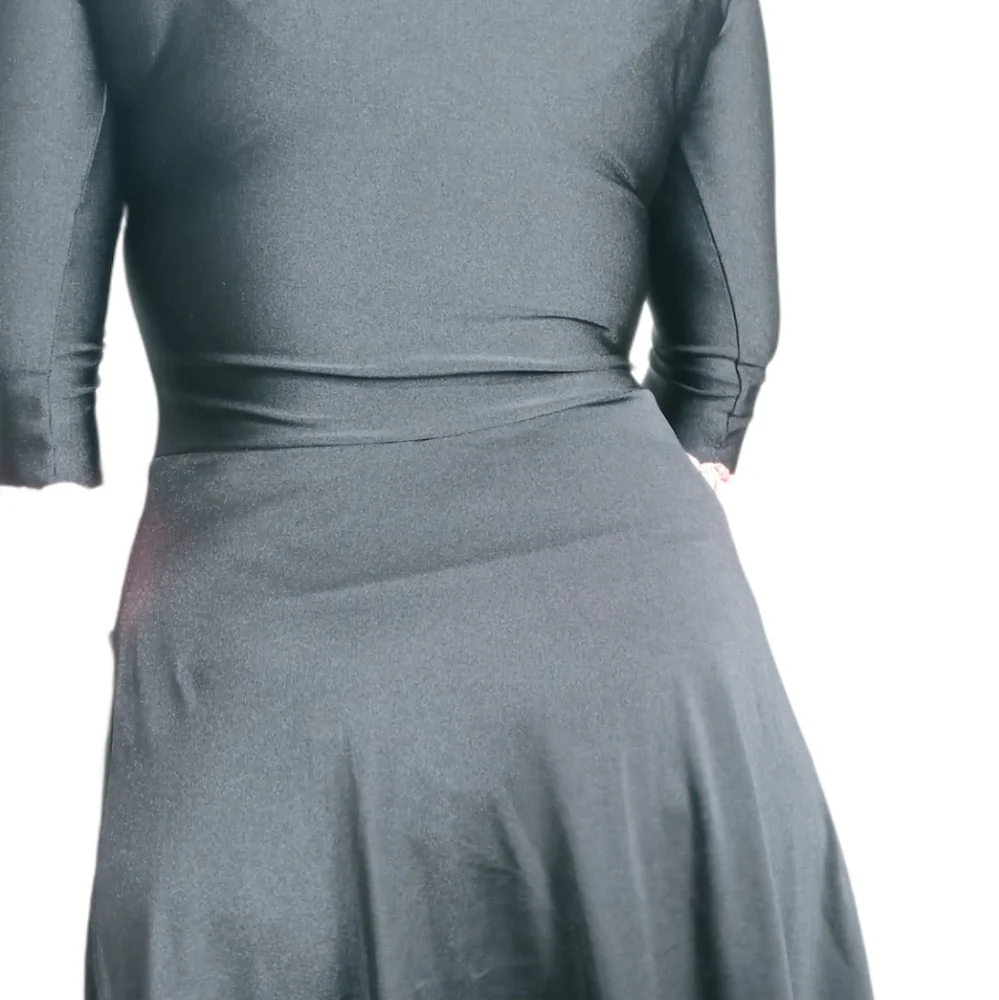 Pin up couture retro pink black body con midi - Picture 12 of 14